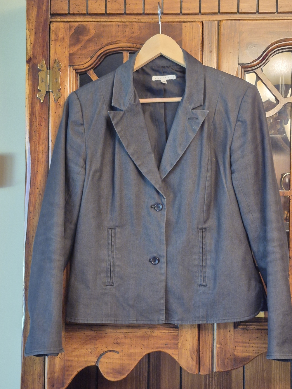 Smart Set Charcoal Gray Short Women's Blazer Size 13